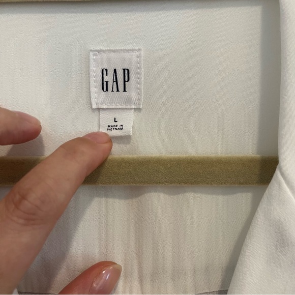 Gap Pajama style button-down blouse - Black & White - Large - Picture 3 of 13